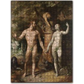 Cakapuzzle Adem İle Havva Yağlıboya Çizim Ahşap 255 Parça Puzzle