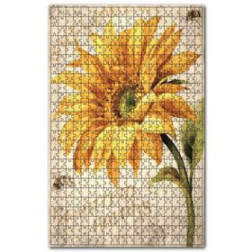 Cakapuzzle Afişte Ayçiçek Kelebek Görseli Ahşap 255 Parça Puzzle