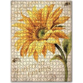 Cakapuzzle Afişte Ayçiçek Kelebek Görseli Ahşap 255 Parça Puzzle