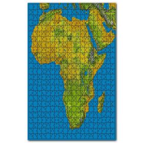 Cakapuzzle Afrika Coğrafi Haritası Ahşap 1000 Parça Puzzle