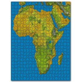 Cakapuzzle Afrika Coğrafi Haritası Ahşap 1000 Parça Puzzle