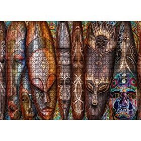 Cakapuzzle Afrika Kıtası Kültürü Kompozisyon 120 Parça Ahşap Puzzle