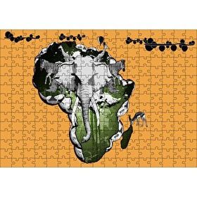 Cakapuzzle Afrika Kıtası Kültürü Kompozisyon 120 Parça Ahşap Puzzle