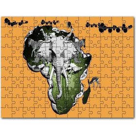 Cakapuzzle Afrika Kıtası Kültürü Kompozisyon Mdf 120 Parça Puzzle