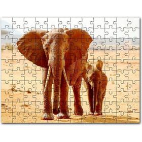 Cakapuzzle Afrika Savanada Anne Fil ve Yavrusu Mdf 1000 Parça Puzzle