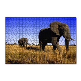 Cakapuzzle Afrikadaki İkili Filler 120 Parça Ahşap Puzzle