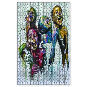 Cakapuzzle Afrikalı Çocukların Kahkahaları Yağlıboya Ahşap 255 Parça Puzzle