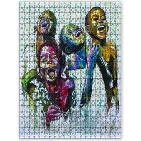 Cakapuzzle Afrikalı Çocukların Kahkahaları Yağlıboya Ahşap 255 Parça Puzzle