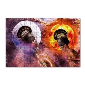 Cakapuzzle Afrikalı Tanrıça ve Hizmetkarı 120 Parça Ahşap Puzzle