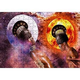 Cakapuzzle Afrikalı Tanrıça ve Hizmetkarı 120 Parça Ahşap Puzzle