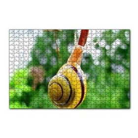 Cakapuzzle Ağaç Dalı Üzerindeki Salyangoz Yakın Plan 120 Parça Ahşap Puzzle