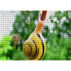 Cakapuzzle Ağaç Dalı Üzerindeki Salyangoz Yakın Plan 120 Parça Ahşap Puzzle
