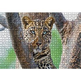 Cakapuzzle Ağaç Dallarında Genç Leopar 120 Parça Ahşap Puzzle