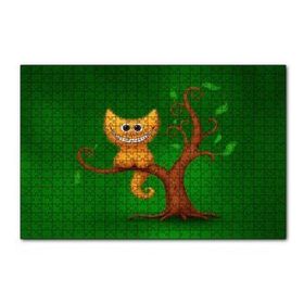 Cakapuzzle Ağaç Üzerinde Cheshire Kedisi Görseli 120 Parça Ahşap Puzzle