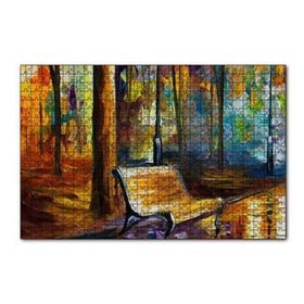 Cakapuzzle Ağaçlar Altındaki Boş Bank Yağlıboya 120 Parça Ahşap Puzzle