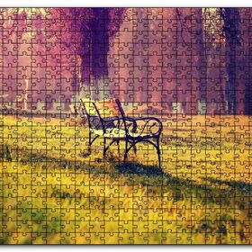 Cakapuzzle Ağaçlar Bank Doğa Huzur Mdf 120 Parça Puzzle