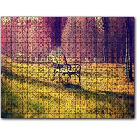 Cakapuzzle Ağaçlar Bank Doğa Huzur Mdf 120 Parça Puzzle