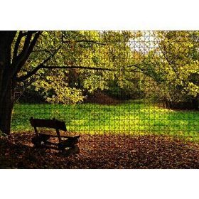 Cakapuzzle Ağaçlar ve Koyu Gölgedeki Ahşap Bank 120 Parça Ahşap Puzzle