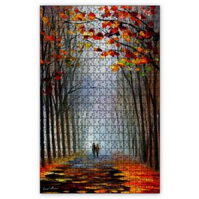 Cakapuzzle Ağaçlı Yolda Çift Yağlıboya Ahşap 1000 Parça Puzzle