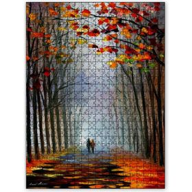Cakapuzzle Ağaçlı Yolda Çift Yağlıboya Ahşap 1000 Parça Puzzle