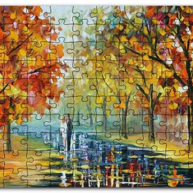 Cakapuzzle Ağaçlı Yolda Sevgili Çift Mdf 255 Parça Puzzle