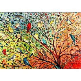 Cakapuzzle Ağaçta Rengarenk 27 Kuş 120 Parça Ahşap Puzzle