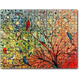 Cakapuzzle Ağaçta Rengarenk 27 Kuş 500 Parça Puzzle
