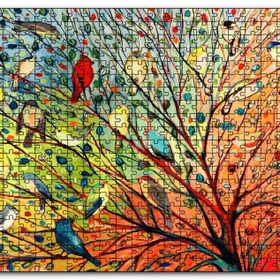 Cakapuzzle Ağaçta Rengarenk 27 Kuş Mdf 120 Parça Puzzle