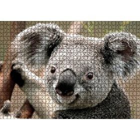 Cakapuzzle Ağaçtaki Sevimli Koala Yakın Çekim 120 Parça Ahşap Puzzle