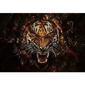 Cakapuzzle Agresif Kaplan ve Kırılan Cam 120 Parça Ahşap Puzzle