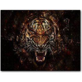 Cakapuzzle Agresif Kaplan ve Kırılan Cam Mdf 120 Parça Puzzle