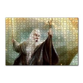 Cakapuzzle Ak Sakallı Gandalf Kılıcı ve Asası 120 Parça Ahşap Puzzle