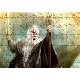 Cakapuzzle Ak Sakallı Gandalf Kılıcı ve Asası Mdf 120 Parça Puzzle