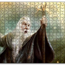 Cakapuzzle Ak Sakallı Gandalf Kılıcı ve Asası Mdf 255 Parça Puzzle