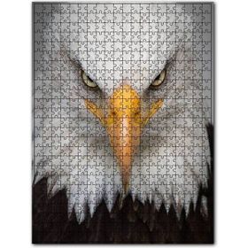 Cakapuzzle Akbaşlı Amerikan Kartalı Ön Görünüş Ahşap 255 Parça Puzzle