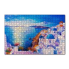 Cakapuzzle Akdeniz Sahilinde Şehir Görseli 120 Parça Ahşap Puzzle