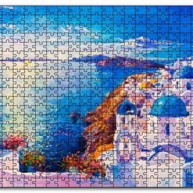 Cakapuzzle Akdeniz Sahilinde Şehir Görseli Mdf 120 Parça Puzzle