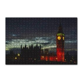 Cakapuzzle Akşam Karanlığında Big Ben Saat Kulesi 120 Parça Ahşap Puzzle