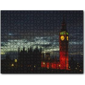 Cakapuzzle Akşam Karanlığında Big Ben Saat Kulesi Mdf 120 Parça Puzzle