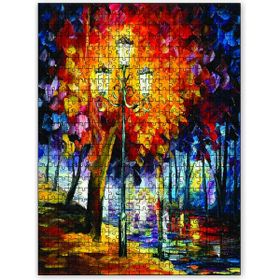 Cakapuzzle Akşam Yol Ağaçlar Yağlı Boya 1000 Parça Puzzle