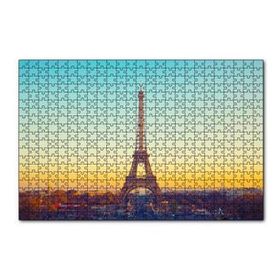 Cakapuzzle Akşamüzeri Eyfel Kulesi ve Paris 120 Parça Ahşap Puzzle