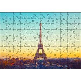 Cakapuzzle Akşamüzeri Eyfel Kulesi ve Paris 120 Parça Ahşap Puzzle