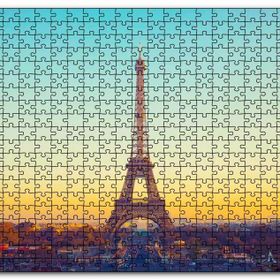 Cakapuzzle Akşamüzeri Eyfel Kulesi ve Paris Mdf 120 Parça Puzzle