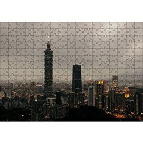 Cakapuzzle Akşamüzeri Şehir Işıkları ve Gökdelenler Mdf 120 Parça Puzzle