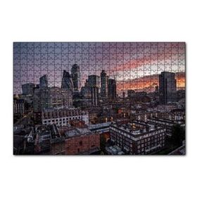 Cakapuzzle Akşamüzeri Şehir Manzarası 120 Parça Ahşap Puzzle