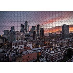 Cakapuzzle Akşamüzeri Şehir Manzarası 120 Parça Ahşap Puzzle