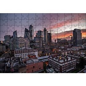 Cakapuzzle Akşamüzeri Şehir Manzarası Mdf 120 Parça Puzzle