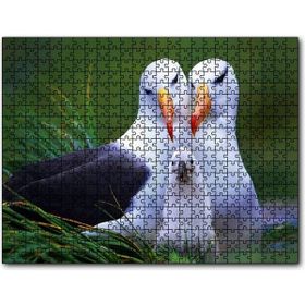 Cakapuzzle Albatross Kuşu Ailesi Mdf 500 Parça Puzzle