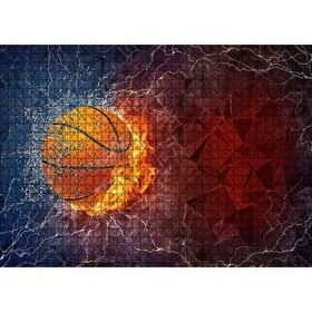 Cakapuzzle Alev Buz Basketbol Topu 120 Parça Ahşap Puzzle
