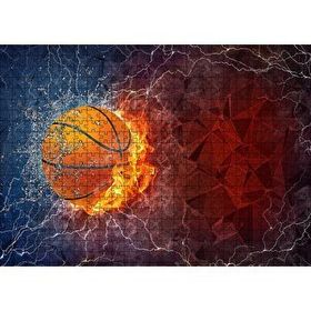 Cakapuzzle Alev Buz Basketbol Topu 120 Parça Ahşap Puzzle